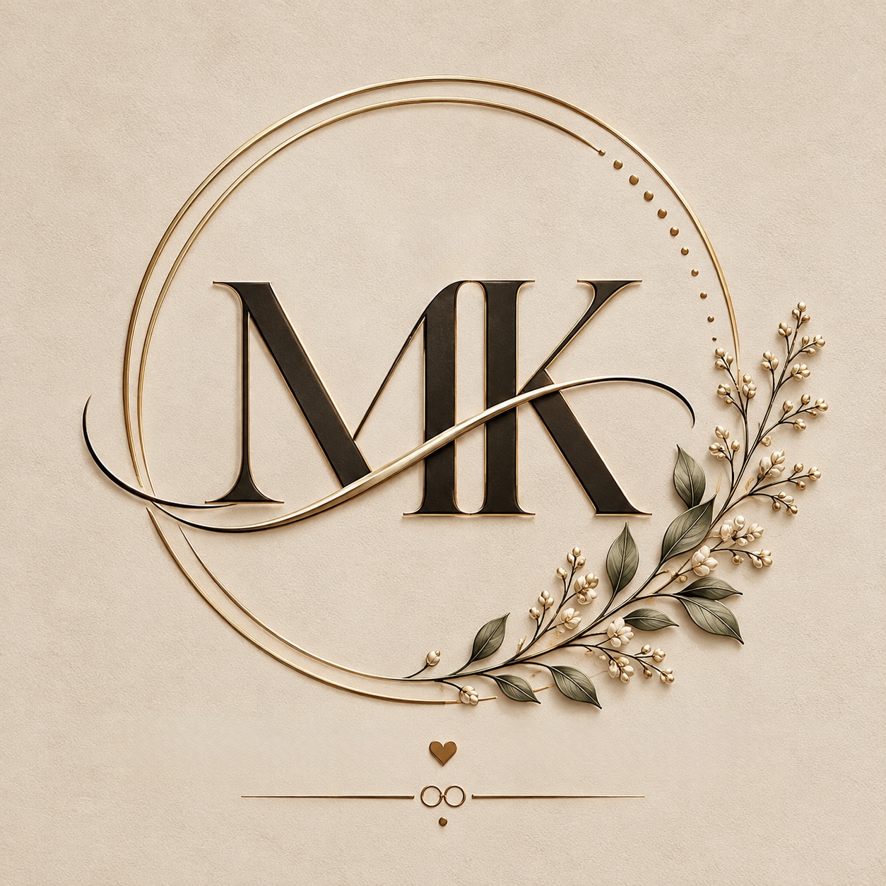 Monu and Kajal MK wedding monogram